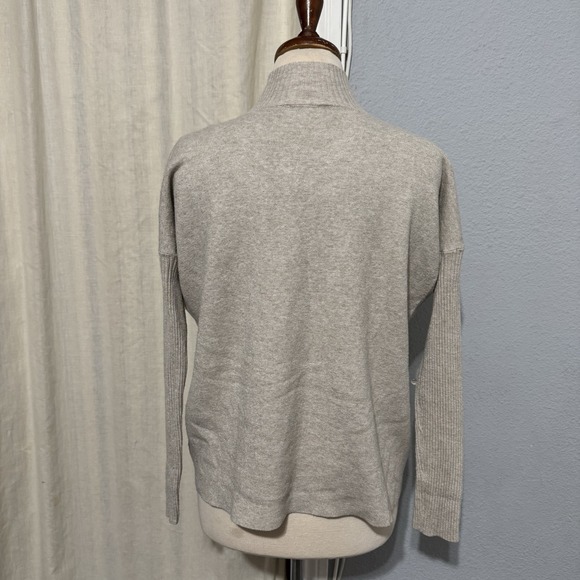 Cyrus Mock Neck Pullover Knit Strechy Sweater Dolman Sleeve Women Small Beige - Picture 4 of 14